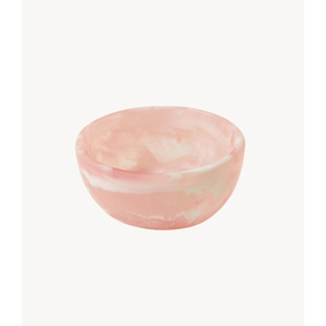 Bol de service en résine époxy de luxe fait main avec base, aspect marbre rose et orange poli, bol à salade décoratif pour la maison et les hôtels - Product Image 2