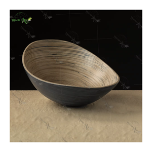 Durable Bamboo Fiber Eco Friendly <b>Disposable</b> Bamboo <b>Tableware</b> Handmade Vietnam Bowl Set Natural Rice Bowl Party - Product Image 1