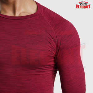 Rashguards de fitness et d'entraînement couleur bordeaux, qualité supérieure, prix raisonnable, meilleur fournisseur, nouvelle arrivée, service OEM - Product Image 6