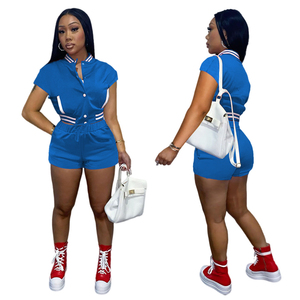 Oem/odm 100% Cotton Womens 2-piece Oversized T-shirt Shorts <b>Set</b> Custom 3d Screen Printed Logo 2 Tone Streetwear Twin <b>Set</b> - Product Image 5