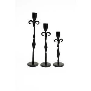 Juego de Portavelas Cónicos de Metal Vintage, Candelabros Modernos en Dorado, Negro y Plateado para Decoración de Mesa en Bodas y Fiestas - Product Image 3