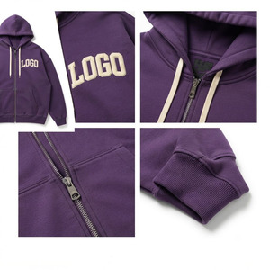 Heavyweight Men Oversized Hoodie Jacket Full <b>Zip</b> <b>Hooded</b> Sweatshirt Custom Logo Custom Color - Product Image 3