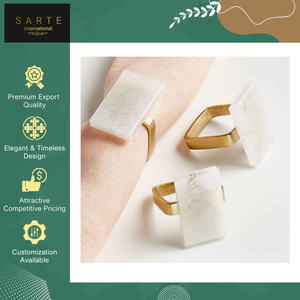 Anneaux de serviette en marbre élégants, écologiques et personnalisables de haute qualité pour cadeaux d'affaires et tables modernes – Vente en gros - Product Image 5