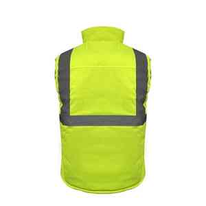 Chaleco de seguridad de alta visibilidad para invierno, hecho con malla transpirable y relleno, personalizable. - Product Image 5