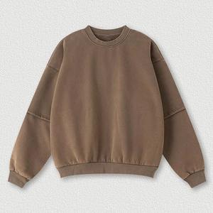 Sudadera Oversize con Cuello Redondo y Lavado Ácido para Hombre, Algodón Desgastado Personalizado, Felpa Francesa de Alto Gramaje, Ecológica, Estilo Urbano Casual - Product Image 5