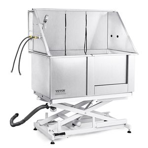 Professional Stainless Steel <b>Dog</b> Grooming Tub 50\" Pet <b>Dog</b> <b>Bathing</b> Station Electric Height Adjustment Faucet Soap Box Grooming - Product Image 1