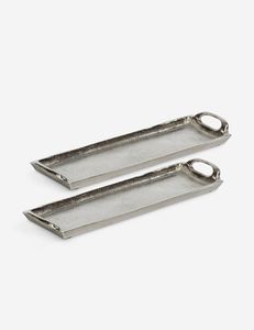 Modern Silver <b>Serving</b> Trays <b>Set</b> Decorative Bowls Living Space Platter Nickel Plated Home Hotel Event Bulk Wholesale - Product Image 6