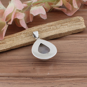 Collar de Plata de Ley 925 con Colgante de Piedras Preciosas Arcoíris Vintage, Engaste de Bisel, Joyería Hecha a Mano Multicolor, Regalo Unisex para Aniversario - Product Image 3