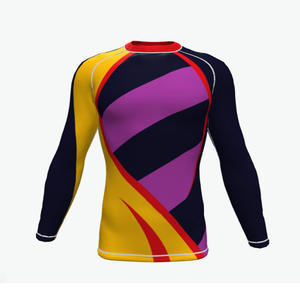 Camiseta de compresión personalizada para artes marciales, pedido al por mayor, poliéster y spandex, para entrenamiento. - Product Image 3