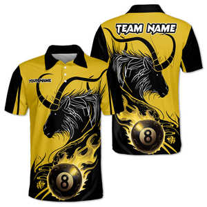 Chemise de bowling personnalisée unie en toile 100 % polyester respirante à manches courtes pour homme - Product Image 3