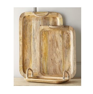 Planche de service à café en bois artisanale et durable pour tasses, biscuits, pâtisseries, collations et rafraîchissements lors de fêtes et de moments de thé - Product Image 2