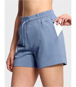 Pantalones Cortos Casuales para Hombre, Corte Clásico, 100% Algodón, Cintura Elástica, Antiarrugas, Multibolsillos, Color Personalizado Bordado - Product Image 2