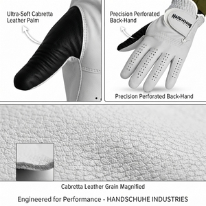 Guantes de Golf Transpirables de Excelente Calidad, Ligeros, con Agarre Estable de Cuero Genuino, en Oferta, Unisex - Product Image 4