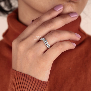 Anillo de diamantes cultivados en laboratorio, estilo vintage, chapado en oro y plata, el más vendido para uso diario. - Product Image 5
