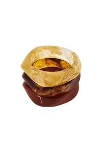 H a CRAFT Women's Classic Resin Handmade <b>Bangle</b> <b>Bracelet</b> with Carved Floral Design for Party Occasions - Product Image 3