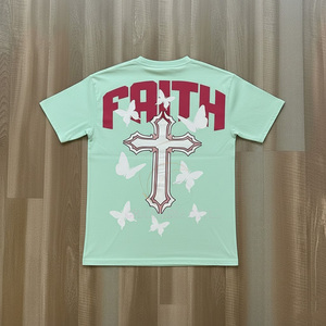 Wholesale Unisex Tee Heavy Cotton Breathable Printed Sand Wash High Street Hip Hop Oversized <b>Tshirt</b> - Product Image 5