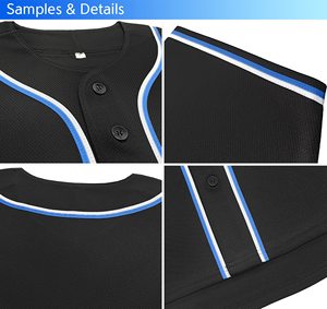 เสื้อเบสบอลสีดำแขนสั้นทรงคลาสสิก สวมใส่สบาย - Product Image 4