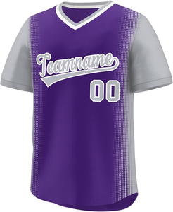 Maillot de baseball personnalisé en polyester sublimé, orange et noir, col en V, manches courtes, anti-transpiration, unisexe, pour équipe adulte, vêtements de sport - Product Image 4