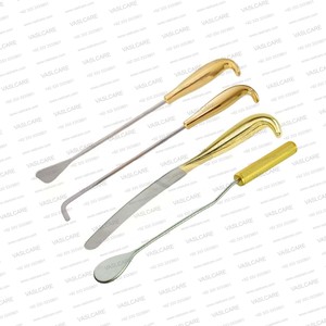 Juego de Espátulas para Disecación Mamaria, 4 Piezas, Acero Inoxidable, Mango Dorado, Herramienta Quirúrgica para Disecación, Instrumento para Aumento de Senos, Vaslcare - Product Image 3