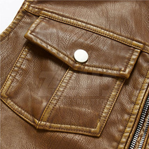 Chaleco de Cuero para Hombre, Transpirable, Cálido para Invierno, Uso Casual, Precio Razonable, Personalizable - Product Image 6