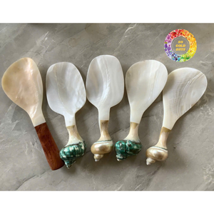 Luxury Modern Silver Plated Mother Pearl Spoon Handmade Natural Shell Eco-Friendly Caviar Bulk Wholesale Factory Price Custom - Product Image 2