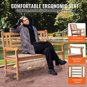 Panca da Esterno in Acciaio da 48 Pollici con Schienale e Braccioli, Capacità di Carico 700 Libbre per Giardini, Parchi e Centri Commerciali - Product Image 4