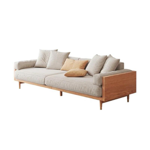 Ensemble de canapés de jardin en teck avec coussins, structure robuste et design élégant pour les espaces de vie extérieurs - Product Image 2