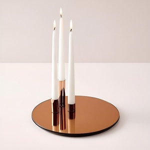 Candelabros de Metal de Acero Inoxidable Chapados en Oro Hechos a Mano y Personalizados, Decoración Navideña para el Hogar, Precio al por Mayor - Product Image 1