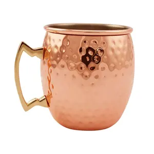Tazas Moscow Mule de Acero Inoxidable con Acabado Martillado, Personalizadas, 400 ml, Reutilizables, Ecológicas, para Cerveza de Jengibre, Cócteles y Fiestas - Product Image 1