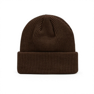 Gorro de Punto Personalizado Unisex Verde Oliva, Gorro de Invierno Minimalista Elástico y Cálido para Hombre, Gorro de Punto Suave y Cálido con Borde - Product Image 3