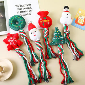Juguetes Interactivos para Mascotas, Cuerdas de Algodón con Nudos, Accesorios para Perros, Juguetes para Masticar, Mordedores para Perros y Gatos, Juguetes Navideños - Product Image 2