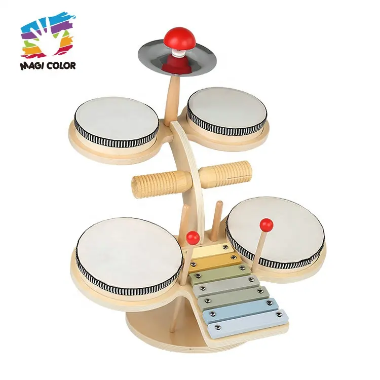 Instrumento de percussão educacional Montessori brinquedos musicais de madeira para crianças W07J055