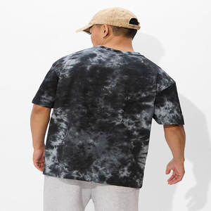 OEM Retro 100% algodón peso pesado hombres camiseta de gran tamaño lavado con ácido Vintage logotipo personalizado camiseta DTG estampado - Product Image 3