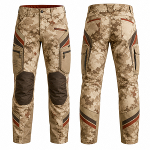 Men's <b>Camouflage</b> <b>Cargo</b> <b>Pants</b> Multiple Pockets Breathable Workwear Style Mid Waist Autumn Outdoor Wear - Product Image 1