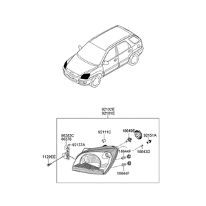 Faro Delantero Derecho Nuevo para Sportage 921021F531 - Product Image 2