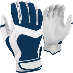 Gants de sport blancs et bleu marine avec empiècements en mesh et paume renforcée - Product Image 1
