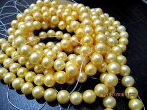 Perles de culture dorées naturelles, véritables perles jaunes, brins de 5 pouces de long - Product Image 6