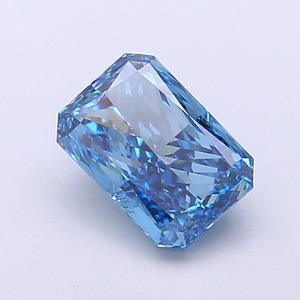 Diamant CVD bleu vif taille Radiant, pureté VVS2, finition excellente, pierre libre certifiée, qualité de luxe, gemme. - Product Image 1