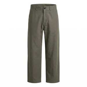 Pantalon semi-ample en coton anti-plis à taille mi-haute et devant plat Remi Lightweight avec logo - Product Image 1