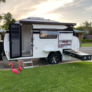 <b>Camping</b> Steel Container House Travel Trailer with Kitchen Sleeping Space Lightweight Mobile Camper <b>Unit</b> - Product Image 1