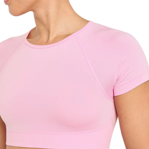 Top Deportivo Corto sin Costuras para Mujer, de Alta Elasticidad, Transpirable, para Yoga, Gimnasio, Entrenamiento, Ropa Deportiva Cómoda - Product Image 5