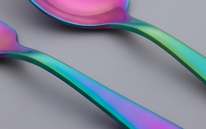 Ensemble de couverts en acier inoxydable multicolores, 4 pièces (fourchette, cuillère, couteau), compatibles lave-vaisselle, pour cadeaux, usage domestique ou en restaurant - Product Image 2