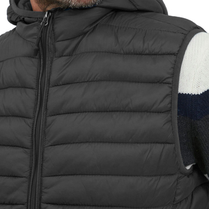 Chaleco Acolchado Ligero Informal para Hombre con Capucha, Diseño Ajustado, Chaqueta Cálida y Transpirable para Otoño con Bolsillos Laterales - Product Image 3
