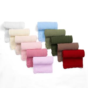 100% Cotton Knitted Baby <b>Blanket</b> Eco-Friendly Solid Color Rectangle 209-278g Heirloom <b>Throw</b> Vietnam Machine Washable Spring - Product Image 6