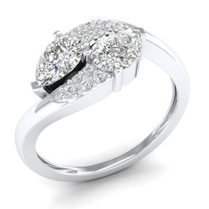 Anillos de compromiso de plata de ley 925 con corte de pera y moissanita de 1.64 quilates para mujer, joyería fina personalizada, precio mayorista REYES - Product Image 2