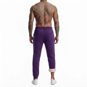 Drogen Exports Mens for Spring Sherpa Lined Fleece Anti-Pilling Lightweight Warm Jogger Pants Casual Athletic Workout Gym - Product Image 2