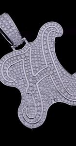 Joyería Hip Hop Unisex, Colgante Personalizado con Letra, Plata de Ley 925, Diamantes, Número, Nombre, Inicial, Logotipo, Chapado en Oro, Certificado GRA - Product Image 5