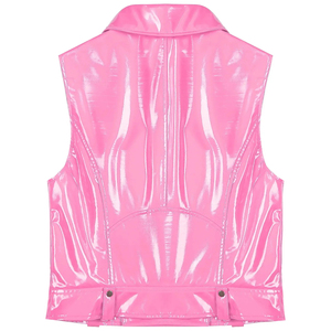 Veste de moto pour femme en cuir véritable, style motard, imperméable, coupe-vent, respirante, coton écologique, col en V, fermeture éclair - Product Image 4