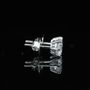 Classic Freshwater Pearl Moissanite S925 Sterling <b>Silver</b> 0.5Ct 1Ct 3Ct Six Prong 18K Gold Plated VVS Stud <b>Earrings</b> Gift - Product Image 5