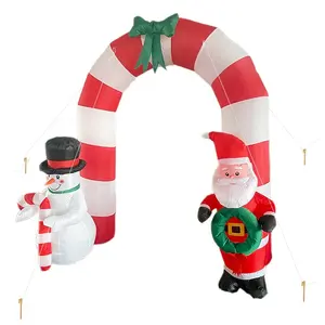 Christmas Santa Claus Arch Outdoor Inflatable Snowman Arches Outdoor Courtyard Party Decoration